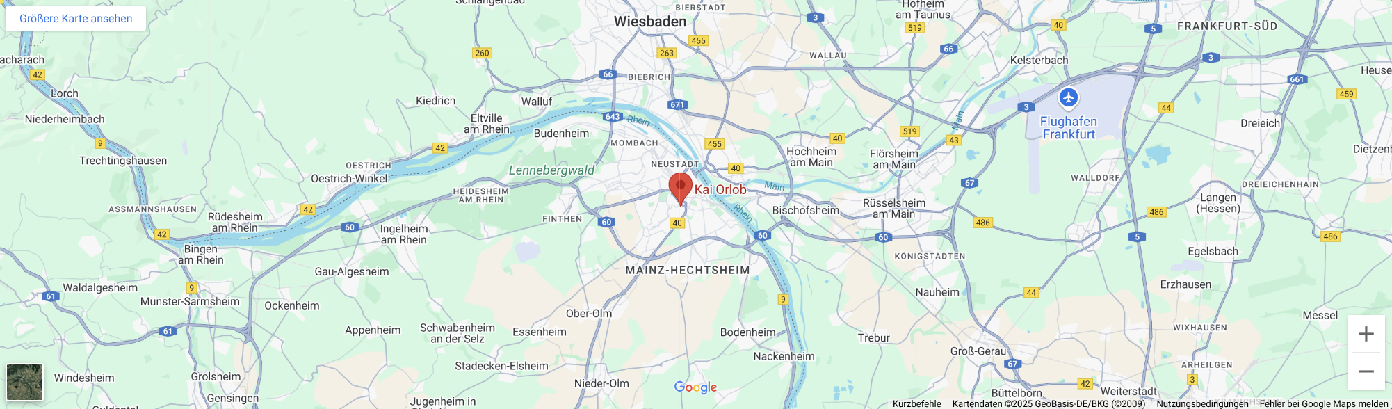 Google Maps Standort, Mainz Freiherr vom Stein Straße
